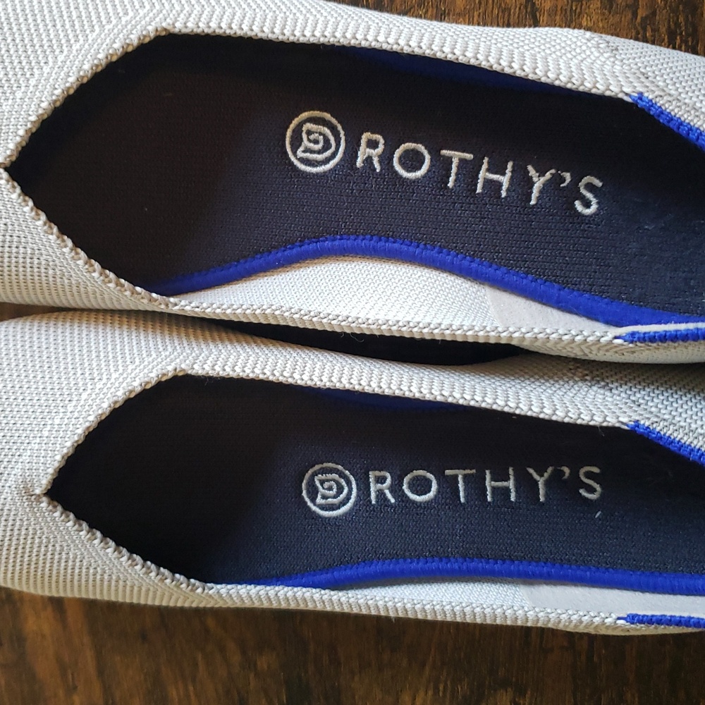 Rothy's Flax Birds-eye Rounded Toe Flats - Picture 6 of 14